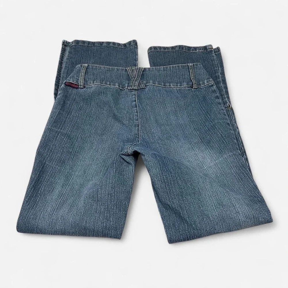 Y2K Polo Assn Mid Rise Flare Jeans Split Hem Womens 9/10